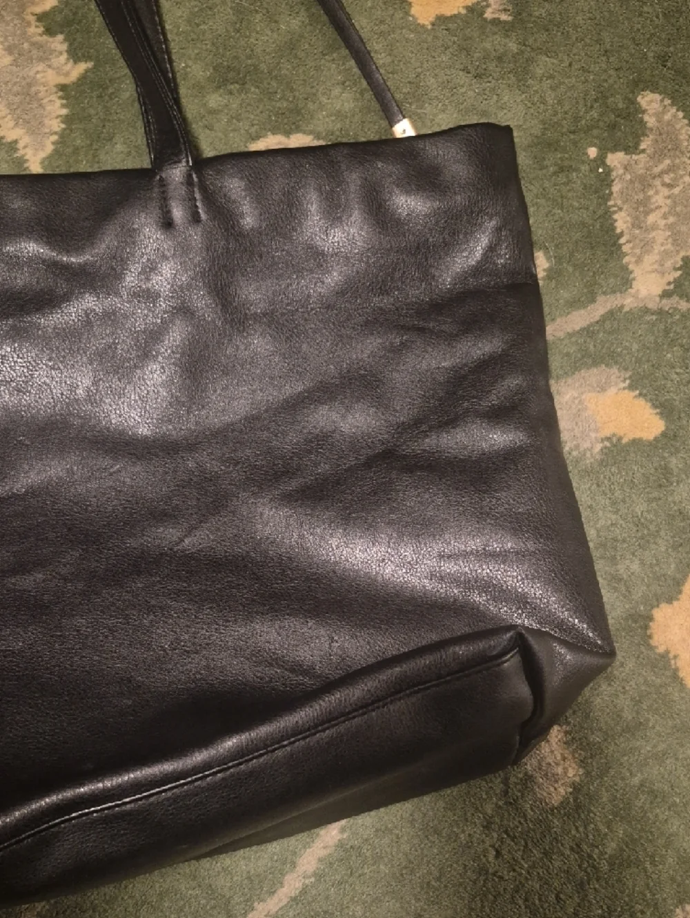 Donna Karan Black Leather Tote - Picture 7 of 14